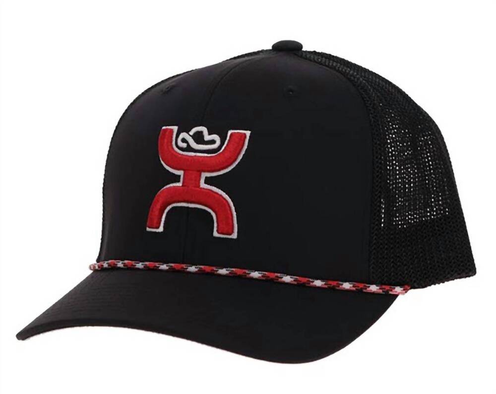 NEW HOOEY sterling 6-panel mid-profile rope cap in black
